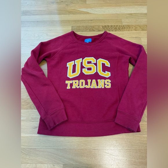Champion Sweaters - Champion USC Trojans Future Friendly Crewneck Sweatshirt Red/Gold Women's M